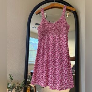 Floral Pink Sleeveless Dress